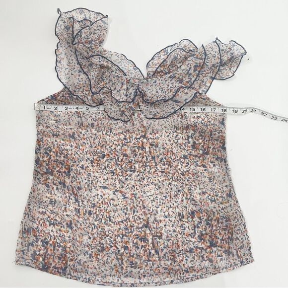 Anthropologie Tulle sheer ruffle confetti flutter tank - size medium - Picture 5 of 8